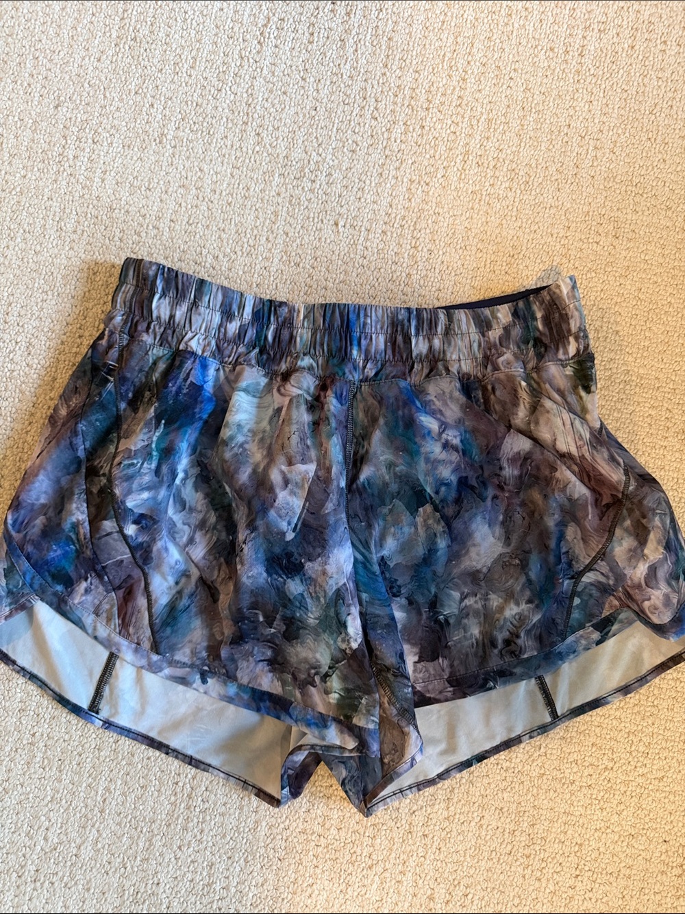 lululemon athletica Women's Abstract Blue/Purple Running Shorts